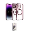 ieg™ iPhone 13 Pro Max Kılıf Pusula Form - Siyah Bilvis 3D Mat Cam Ekran Koruyucu
