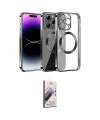 ieg™ iPhone 13 Pro Max Kılıf Pusula Form - Siyah Bilvis 3D Mat Cam Ekran Koruyucu