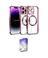 ieg™ iPhone 13 Pro Max Kılıf Pusula Form - Siyah Bilvis 5in1 3D Magic Cam Ekran Koruyucu