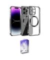ieg™ iPhone 13 Pro Max Kılıf Pusula Form - Siyah Bilvis 5in1 3D Magic Cam Ekran Koruyucu