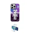 ieg™ iPhone 13 Pro Max Kılıf Siluet Çizgi Koleksiyonu - Siyah 3D Antistatik Cam Ekran Koruyucu