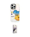 ieg™ iPhone 13 Pro Max Kılıf Siluet Çizgi Koleksiyonu - Siyah Bilvis 3D Mat Cam Ekran Koruyucu