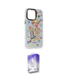 ieg™ iPhone 13 Pro Max Kılıf Siluet Çizgi Koleksiyonu - Siyah Bilvis 5in1 3D Magic Cam Ekran Koruyucu