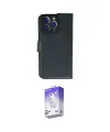ieg™ iPhone 13 Pro Max Kılıf Siluet Işık Serisi - Siyah Bilvis 5in1 3D Magic Cam Ekran Koruyucu