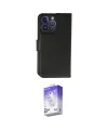 ieg™ iPhone 13 Pro Max Kılıf Siluet Işık Serisi - Siyah Bilvis 5in1 3D Magic Cam Ekran Koruyucu
