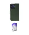 ieg™ iPhone 13 Pro Max Kılıf Siluet Işık Serisi - Siyah Bilvis 5in1 3D Magic Cam Ekran Koruyucu