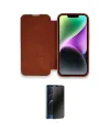 ieg™ iPhone 13 Pro Max Kılıf Siluet Minimal Serisi - Siyah 3D Antistatik Hayalet Cam Ekran Koruyucu