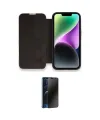 ieg™ iPhone 13 Pro Max Kılıf Siluet Minimal Serisi - Siyah 3D Antistatik Hayalet Cam Ekran Koruyucu