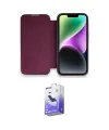 ieg™ iPhone 13 Pro Max Kılıf Siluet Minimal Serisi - Siyah Bilvis 5in1 5D Magic Hayalet Cam Ekran Koruyucu