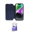 ieg™ iPhone 13 Pro Max Kılıf Siluet Minimal Serisi - Siyah Bilvis 5in1 5D Magic Hayalet Cam Ekran Koruyucu