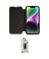 ieg™ iPhone 13 Pro Max Kılıf Siluet Minimal Serisi - Siyah Bilvis Hayalet Cam Ekran Koruyucu