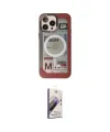 ieg™ iPhone 13 Pro Max Kılıf Siluet Modern Koleksiyonu - Siyah Bilvis 3D Mat Cam Ekran Koruyucu