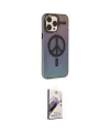 ieg™ iPhone 13 Pro Max Kılıf Siluet Modern Koleksiyonu - Siyah Bilvis 3D Mat Cam Ekran Koruyucu