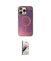 ieg™ iPhone 13 Pro Max Kılıf Siluet Modern Koleksiyonu - Siyah Bilvis 3D Mat Cam Ekran Koruyucu
