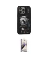ieg™ iPhone 13 Pro Max Kılıf Siluet Modern Özel Seri - Siyah Bilvis 3D Mat Cam Ekran Koruyucu