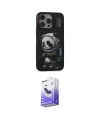 ieg™ iPhone 13 Pro Max Kılıf Siluet Modern Özel Seri - Siyah Bilvis 5in1 5D Magic Hayalet Cam Ekran Koruyucu