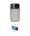 ieg™ iPhone 13 Pro Max Kılıf Vadi Çizgi - Siyah 3D Antistatik Cam Ekran Koruyucu