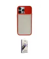 ieg™ iPhone 13 Pro Max Kılıf Vadi Çizgi - Siyah Bilvis 3D Mat Cam Ekran Koruyucu