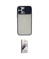 ieg™ iPhone 13 Pro Max Kılıf Vadi Çizgi - Siyah Bilvis 3D Mat Cam Ekran Koruyucu