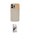 ieg™ iPhone 13 Pro Max Kılıf Vadi Çizgi - Siyah Bilvis 3D Mat Cam Ekran Koruyucu