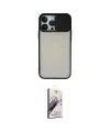 ieg™ iPhone 13 Pro Max Kılıf Vadi Çizgi - Siyah Bilvis 3D Mat Cam Ekran Koruyucu