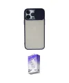 ieg™ iPhone 13 Pro Max Kılıf Vadi Çizgi - Siyah Bilvis 5in1 3D Magic Cam Ekran Koruyucu