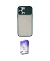 ieg™ iPhone 13 Pro Max Kılıf Vadi Çizgi - Siyah Bilvis 5in1 3D Magic Cam Ekran Koruyucu