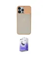 ieg™ iPhone 13 Pro Max Kılıf Vadi Çizgi - Siyah Bilvis 5in1 5D Magic Hayalet Cam Ekran Koruyucu
