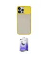 ieg™ iPhone 13 Pro Max Kılıf Vadi Çizgi - Siyah Bilvis 5in1 5D Magic Hayalet Cam Ekran Koruyucu
