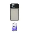 ieg™ iPhone 13 Pro Max Kılıf Vadi Çizgi - Siyah Bilvis 5in1 5D Magic Hayalet Cam Ekran Koruyucu