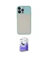 ieg™ iPhone 13 Pro Max Kılıf Vadi Çizgi - Siyah Bilvis 5in1 5D Magic Hayalet Cam Ekran Koruyucu