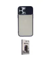 ieg™ iPhone 13 Pro Max Kılıf Vadi Çizgi - Siyah Bilvis Hayalet Cam Ekran Koruyucu