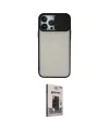 ieg™ iPhone 13 Pro Max Kılıf Vadi Çizgi - Siyah Bilvis Hayalet Cam Ekran Koruyucu