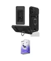 ieg™ iPhone 13 Pro Max Kılıf Vadi Form Prime - Siyah Bilvis 5in1 5D Magic Hayalet Cam Ekran Koruyucu