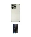 ieg™ iPhone 13 Pro Max Kılıf Vadi Minimal - Siyah 3D Antistatik Hayalet Cam Ekran Koruyucu