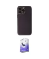 ieg™ iPhone 13 Pro Max Kılıf Yadigar Klasik - Siyah Bilvis 5in1 5D Magic Hayalet Cam Ekran Koruyucu