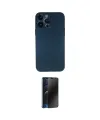 ieg™ iPhone 13 Pro Max Kılıf Yadigar Yansıma Serisi - Siyah 3D Antistatik Hayalet Cam Ekran Koruyucu