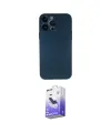ieg™ iPhone 13 Pro Max Kılıf Yadigar Yansıma Serisi - Siyah Bilvis 5in1 5D Magic Hayalet Cam Ekran Koruyucu