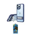 ieg™ iPhone 13 Pro Max Kılıf Yadigar Yansıma - Siyah 18D Cam Ekran Koruyucu