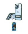 ieg™ iPhone 13 Pro Max Kılıf Yadigar Yansıma - Siyah 18D Cam Ekran Koruyucu
