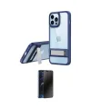 ieg™ iPhone 13 Pro Max Kılıf Yadigar Yansıma - Siyah 3D Antistatik Hayalet Cam Ekran Koruyucu