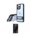 ieg™ iPhone 13 Pro Max Kılıf Yadigar Yansıma - Siyah 3D Antistatik Hayalet Cam Ekran Koruyucu