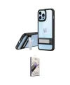 ieg™ iPhone 13 Pro Max Kılıf Yadigar Yansıma - Siyah Bilvis 3D Mat Cam Ekran Koruyucu