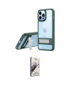 ieg™ iPhone 13 Pro Max Kılıf Yadigar Yansıma - Siyah Bilvis 3D Mat Cam Ekran Koruyucu