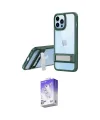 ieg™ iPhone 13 Pro Max Kılıf Yadigar Yansıma - Siyah Bilvis 5in1 3D Magic Cam Ekran Koruyucu