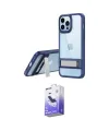 ieg™ iPhone 13 Pro Max Kılıf Yadigar Yansıma - Siyah Bilvis 5in1 5D Magic Hayalet Cam Ekran Koruyucu