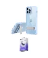 ieg™ iPhone 13 Pro Max Kılıf Yadigar Yansıma - Siyah Bilvis 5in1 5D Magic Hayalet Cam Ekran Koruyucu
