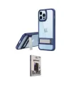ieg™ iPhone 13 Pro Max Kılıf Yadigar Yansıma - Siyah Bilvis Hayalet Cam Ekran Koruyucu
