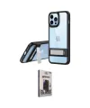 ieg™ iPhone 13 Pro Max Kılıf Yadigar Yansıma - Siyah Bilvis Hayalet Cam Ekran Koruyucu