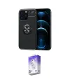 ieg™ iPhone 13 Pro Max Kılıf Yankı Form Prime - Siyah Bilvis 5in1 3D Magic Cam Ekran Koruyucu